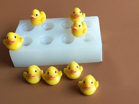 Molde silicona 8 patitos